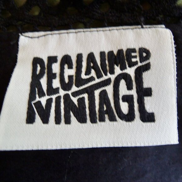 Reclaimed Vintage ASOS Black Eyelet Layered Mini Dress 10 - Picture 8 of 10